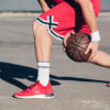 A basketballer playing basketball